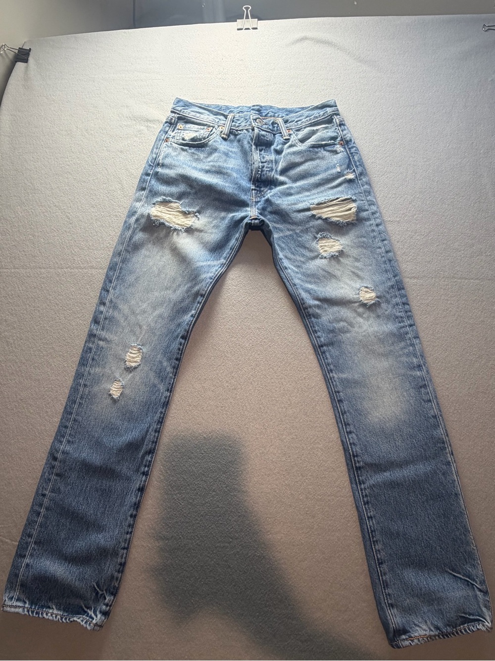 Levi’s 501 Distressed Ripped Straight Jeans Men’s 30x32